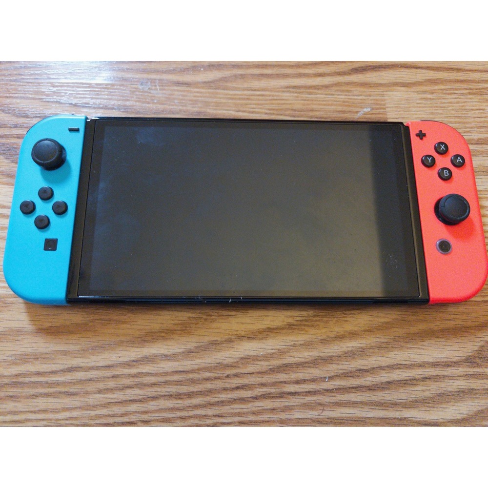 Nintendo Switch Console Neon Blue Red Joy-Con with Zelda Breath of the Wild